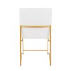 Lumisource High Back Fuji Dining Chair in Gold and White Velvet, PK 2 DC-HBFUJI AUVW2